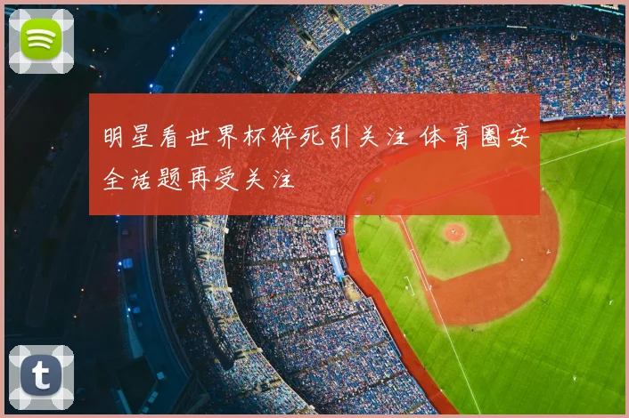 明星看世界杯猝死引关注 体育圈安全话题再受关注